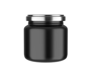 Jar with metal lid blank template 3d illustration.