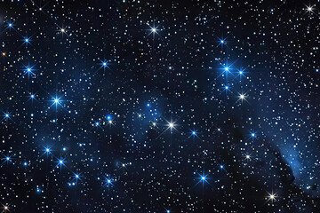 Naklejka na ściany i meble Generative ai on theme of beautiful starfall in sky, bright meteorites glow in atmosphere