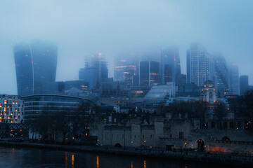 London Foggy Skyline