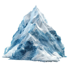 Obraz premium snowcapped mountain isolated on white background. 