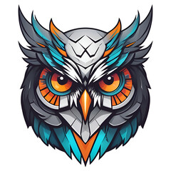Owl mascot logo for t-shirt and sticker