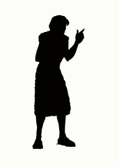 Vector drawing. Prophet Elijah in ancient clothes