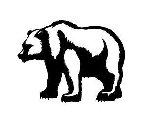 Vector drawing. Cute big bear