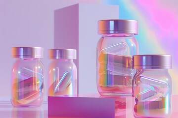 A visually captivating representation of health supplements in the future