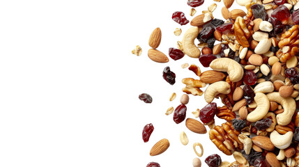 Trail Mix On Transparent Background.