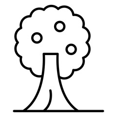 Vector Icon Garden, jungle, pine, tree, nature