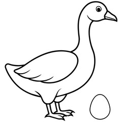 illustration of a goose whit egg
