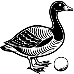 illustration of a goose whit egg