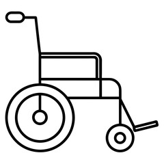  illustration wheel chair vector