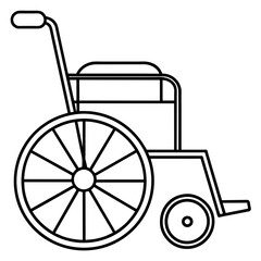 wheelchair icon isolated on white