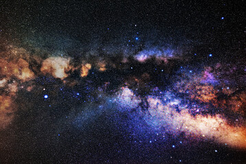 Milky Way colorful starry skies