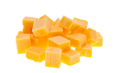 cheese squares isolated