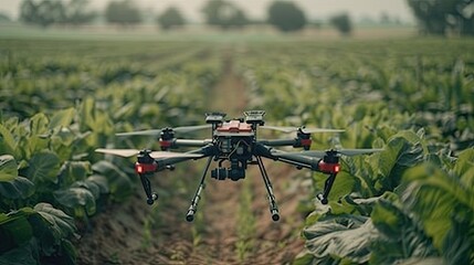 agriculture drones monitoring crop health and irrigation