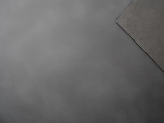 Gray background with dark gray paper on the right side, minimalistic background, copy space concept, top view, flat lay