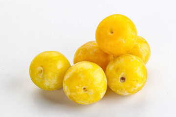 Yellow sweet plum heap fruit