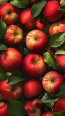 A Vertical Mobile Wallpaper Background With A Seamless Apple Pattern.