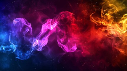 The background of the abstract modern is colored with transparent smoke