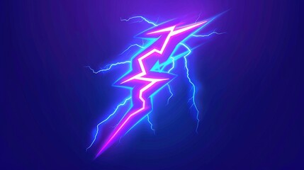 The isometric flash sign is isolated on a blue background, using electric lighting icons as elements for business infographs, as part of a symbol for energy shock, thunder storms, and warnings, using - obrazy, fototapety, plakaty