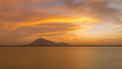 Fototapeta na wymiar Sunset on Dong Nai River, Vietnam