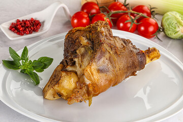 Baked Lamb shank with bone