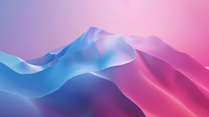 Flowing fabric texture in blue and pink hues isolated on a light background. - obrazy, fototapety, plakaty
