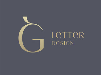 Letter G logo icon design. Classic style luxury monogram.