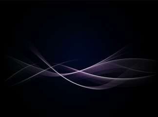 Black luxury background with abstract glowing wave elements.