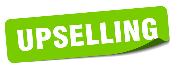 upselling sticker. upselling label