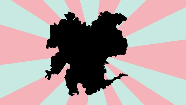 map of Santiago de Chile in chile with rotating background