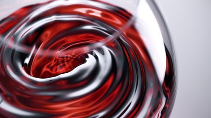 Abstract Red Swirl Design