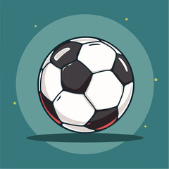 Cartoon soccer ball illustration football concept clip art vector design