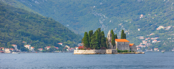 St. George Island near Perast, Montenegro banner