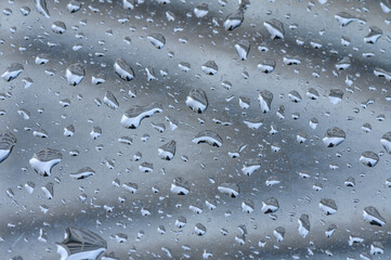 rain drops on car window