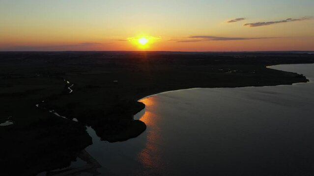 Sunset Nature Reserve Beka Rezerwat Przyrody Aerial View Poland