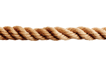 Elegantly Coiled: A Close-Up of a Rope on a White Background. On White or PNG Transparent Background.