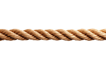 A Tangled Tale: Twisted Rope Unraveling on a Pure White Canvas. On White or PNG Transparent Background.