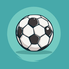 Cartoon soccer ball illustration football concept clip art vector design