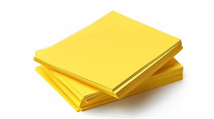 Small yellow notepads with a white background that can be isolated