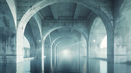 Zoom in on the architectural details of bridges from a high-angle perspective, showcasing the strategic placement of pillars, arches