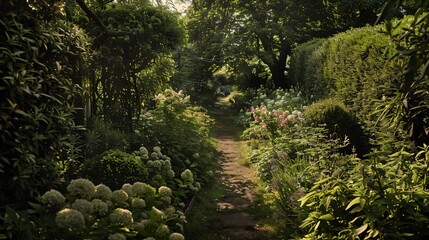 June in an English garden.
