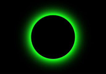 Eclipse solar verde . Anillo blanco difufinado formado por el eclipse solar © Montsilus