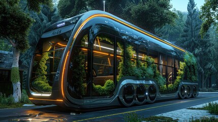 Obraz premium Renewable energy-powered hydrogen fuel cells for transportation