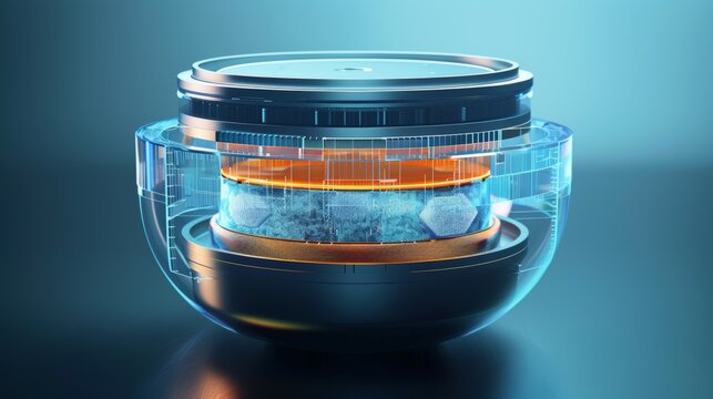 This advertisement depicts an intelligent rice cooker with a multilayer design and thermal cycle technology explained with an illustrative cross section of its aluminum alloy inner pan.