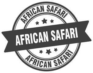african safari stamp. african safari label on transparent background. round sign