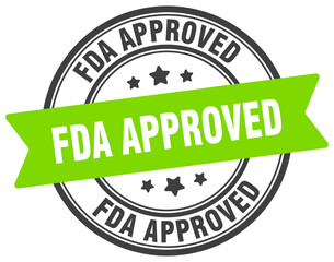 fda approved stamp. fda approved label on transparent background. round sign