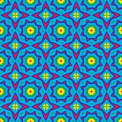 AI generated illustration of a vibrant colorful pattern design
