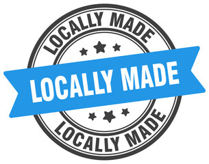 locally made stamp. locally made label on transparent background. round sign