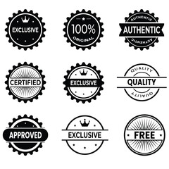 Retro vintage badges and labels collection vector