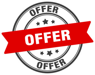 Fototapeta premium offer stamp. offer label on transparent background. round sign