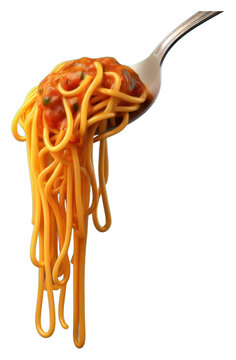 PNG Spaghetti noodle pasta spoon. AI generated Image by rawpixel.